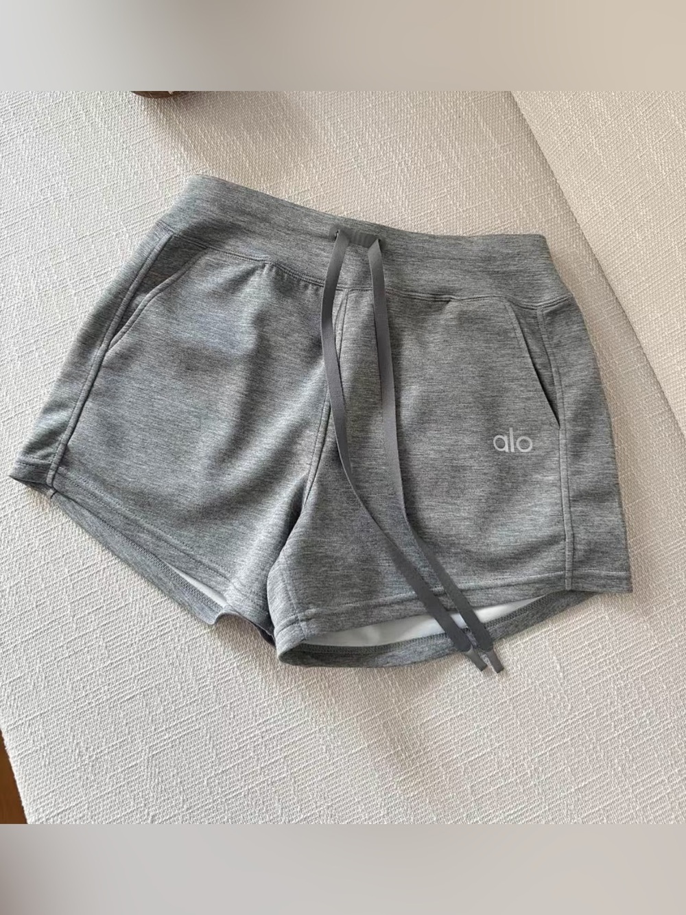 ALO Yoga Gray Drawstring Athletic Shorts